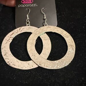Paparazzi Textured Gold Hoop Earrings